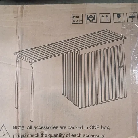 BOXED 10x4ft STORAGE SHED - GREY (1 BOX)