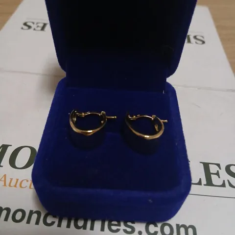 GOLD 9CT ITALIAN GOLD HOOP EARRING 2.5G 