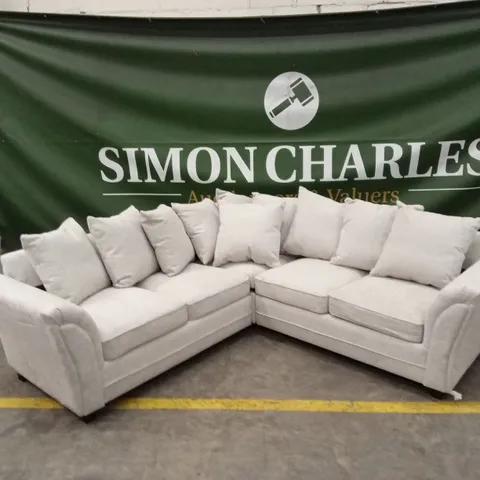 DURY CHUNKY WEAVE SCATTERBACK CORNER GROUP SOFA - NATURAL