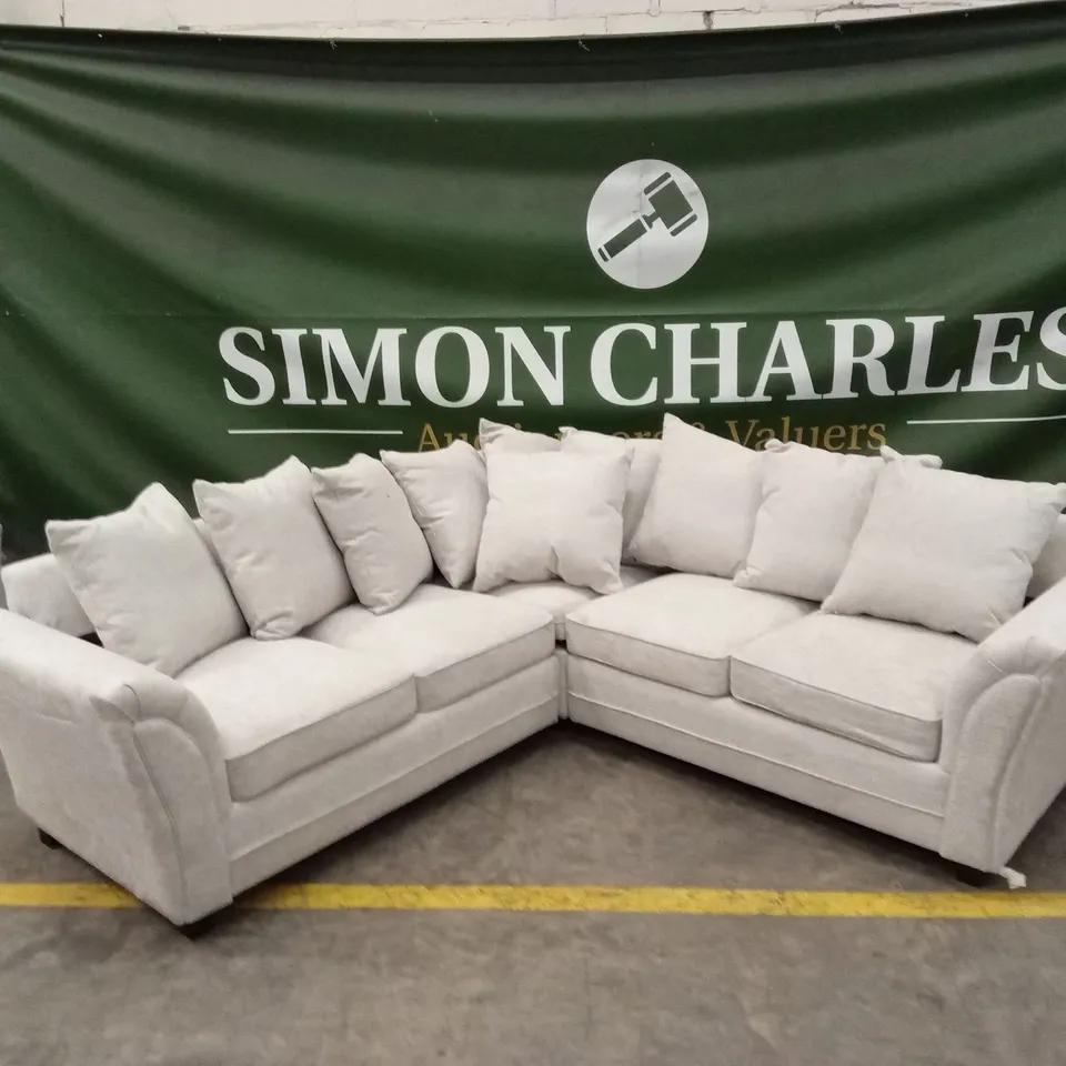 DURY CHUNKY WEAVE SCATTERBACK CORNER GROUP SOFA - NATURAL RRP £1349