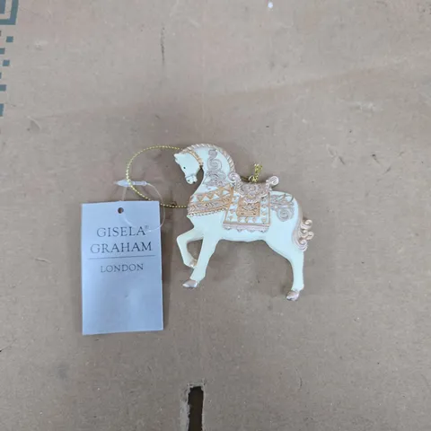 LOT OF APPROXIMATELY 12 GISELA GRAHAM CAROUSEL HORSE HANGING TREE DECORATIONS