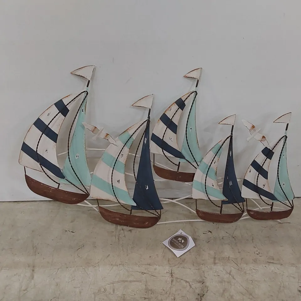 BOXED SAILING BOAT WALL DECOR (1 BOX)