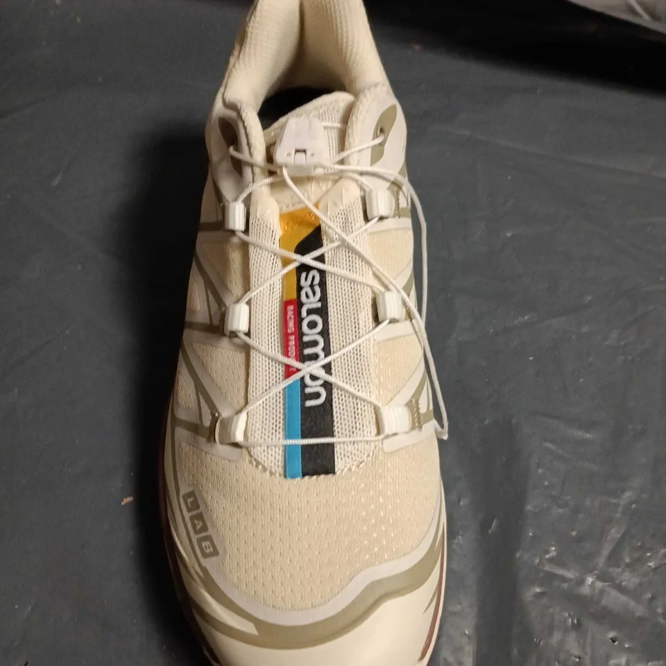 SALOMON TRAIL RUNNING SHOES – BEIGE/CREME - UK SIZE 6 