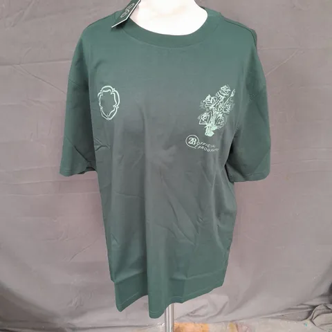 28 PRINTED TSHIRT IN GREEN SIZE M