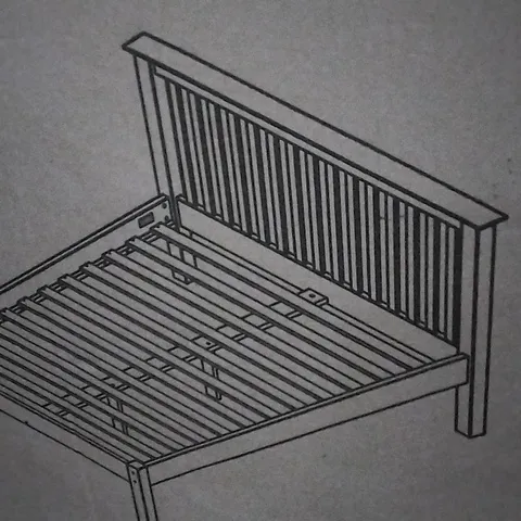 BOXED SCOGGINS BED FRAME DOVE GREY DOUBLE (2 BOXES)