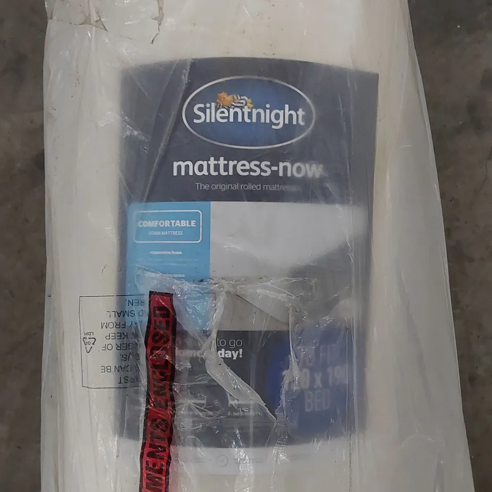 BAGGED SILENTNIGHT 120 X 190CM ROLLED FOAM MATTRESS 