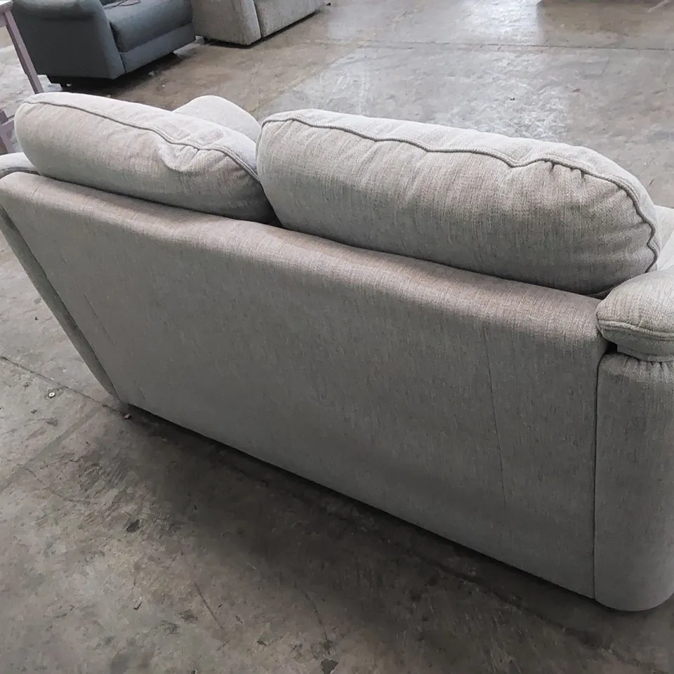 QUALITY G PLAN DESIGNER JACKSON 3 SEATER SOFA IN PIERO SILVER FABRIC 