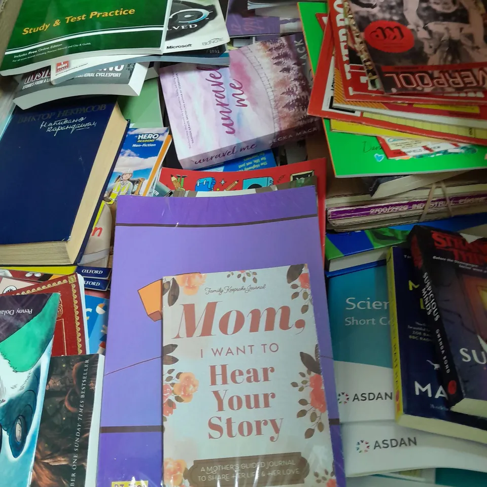 LARGE QUANTITY OF ASSORTED BOOK TITLES INCLUDE FICTION AND NON-FICTION TITLES BY AUTHORS SUCH AS; PAUL SMITH , STEVE MCKEVIT , ROBERT HOWELLS ETC - COLLECTION ONLY