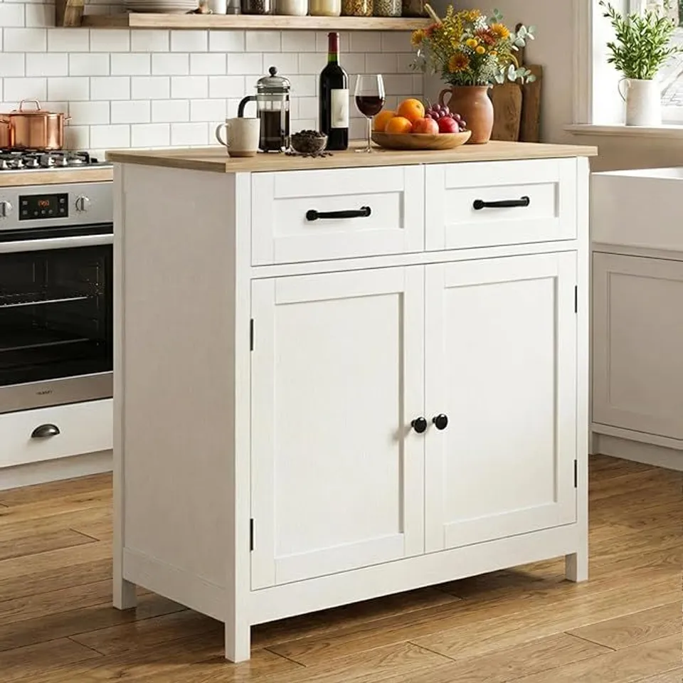 BOXED MAXLEAD SIDEBOARD CABINET WITH DRAWERS, FREESTANDING KITCHEN STORAGE UNIT FOR LIVING ROOM FURNITURE FOR DINING ROOM, HALLWAY ( 1 BOX)