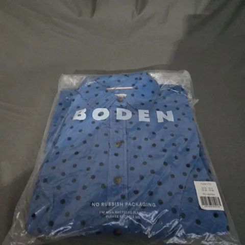 BAGGED WOMENS BODEN POLKA DOT SHIRT DRESS SIZE 10
