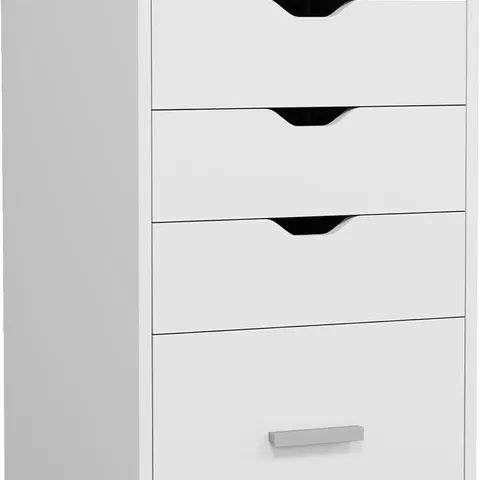 BOXED YITAHOME MOBILE FILE CABINET, 4-DRAWER FILING CABINET - WHITE (1 BOX)