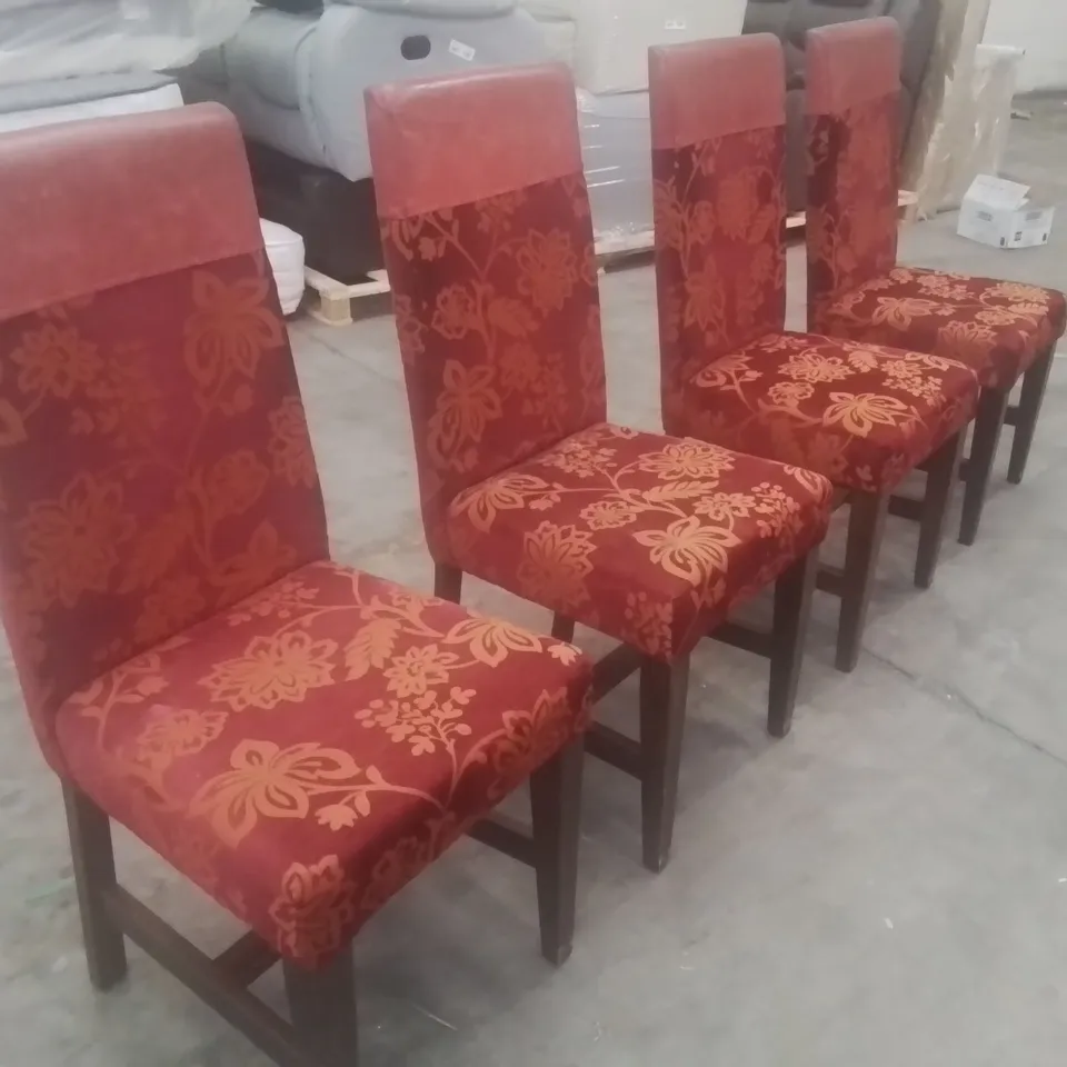 SET OF 4 PUB RESTAURANT DINING CHAIRS 