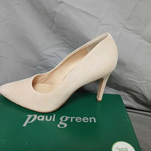 PAUL GREEN BEIGE SUEDE HIGH HEEL PUMPS, UK 7