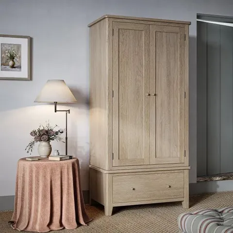 BOXED BROMLEY II DOUBLE WARDROBE - OAK (2 BOXES)