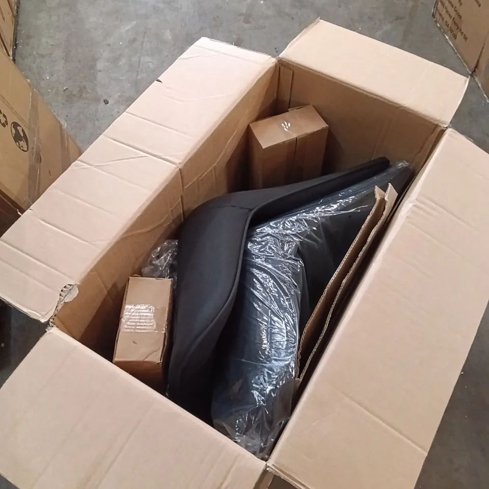BOXED DINING CHAIRS (SET OF 2) - BLACK/BLACK LEGS (1 BOX)