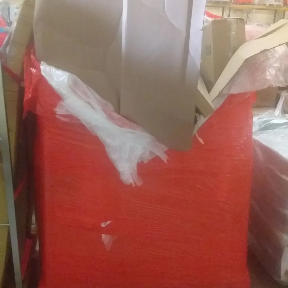 PALLET OF ASSORTED ITEMS INCLUDING AIR COOLER, BARBECUE ROTISSERIE KIT, LAUNDRY BASKET