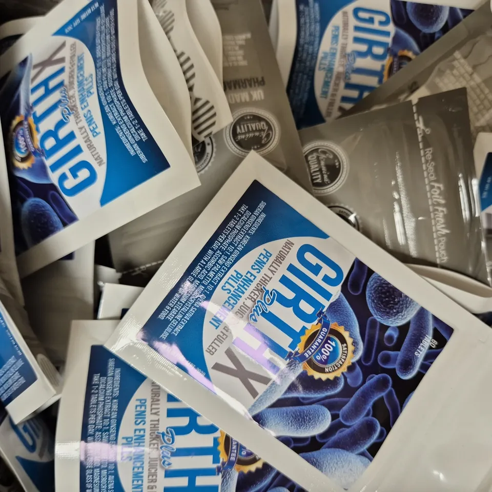 BOX OF APPROXIMATELY 80 PACKS OF CUTS-N-GAINS TABLETS - GIRTH X (60 TABLETS PER PACK)