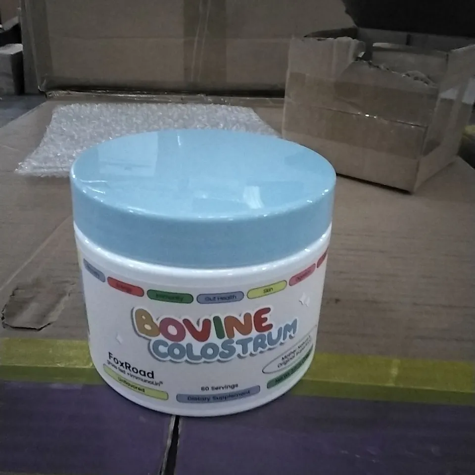 BOXED AND BAGGED FOXROAD BOVINE COLOSTRUM APPROX 50 PER BOX - EXPIRY 09/02/2026