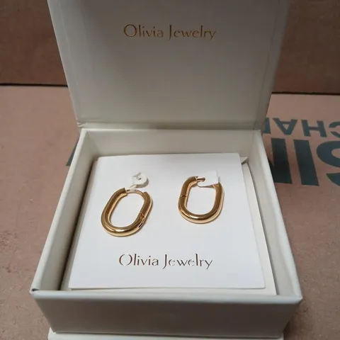 OLIVIA JEWELRY GOLD-TONE HOOP EARRINGS
