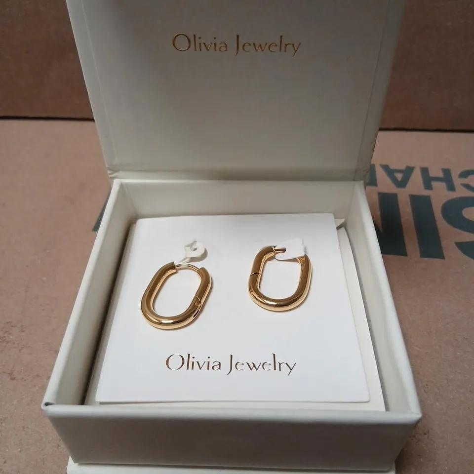 OLIVIA JEWELRY GOLD-TONE HOOP EARRINGS