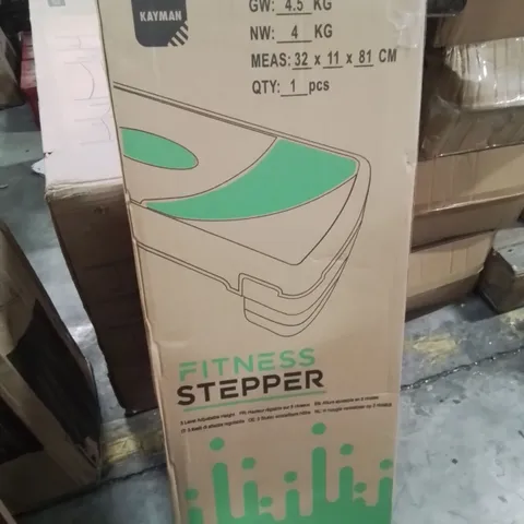 BOXED ADJUSTABLE 2 LEVEL FITNESS STEPPER IN GREEN