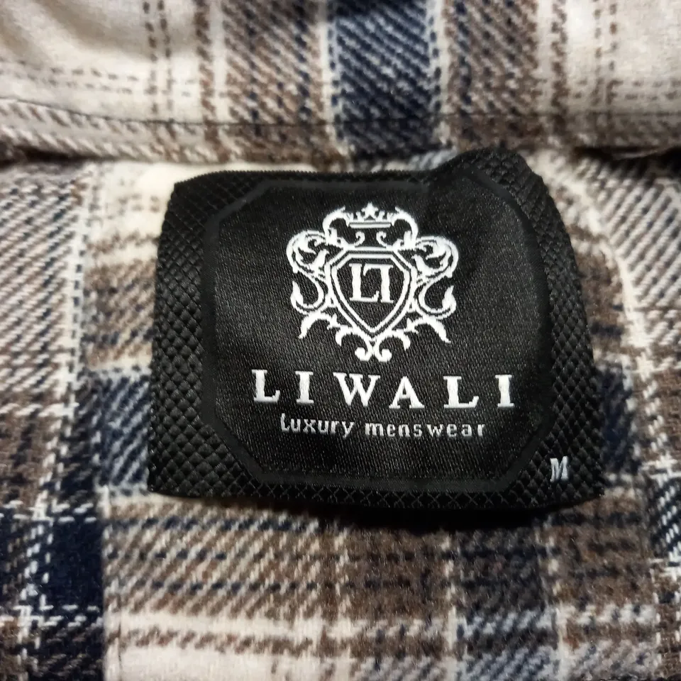 LIWALI CHECKED LONG SLEEVED SHIRT - SIZE M