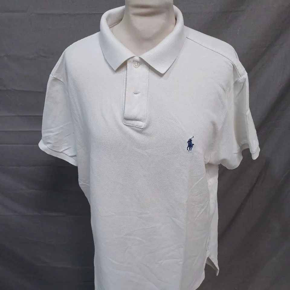 CLASSIC POLO RALPH LAUREN POLO SHIRT IN WHITE SIZE XL