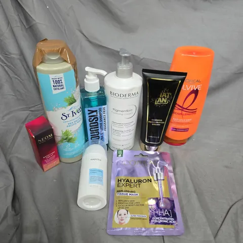 APPROXIMATELY 15 ASSORTED HEALTH & BEAUTY PRODUCTS TO INCLUDE BIODERMA FOAMING CREAM, KANZEN HYPOSOOTHE CREAM, NEOM BATHTIME TREAT, ETC - COLLECTION ONLY