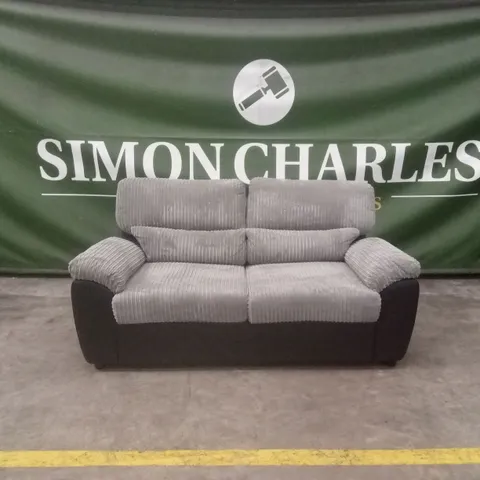 SIENNA FABRIC/FAUX LEATHER HIGH BACK SOFA BED