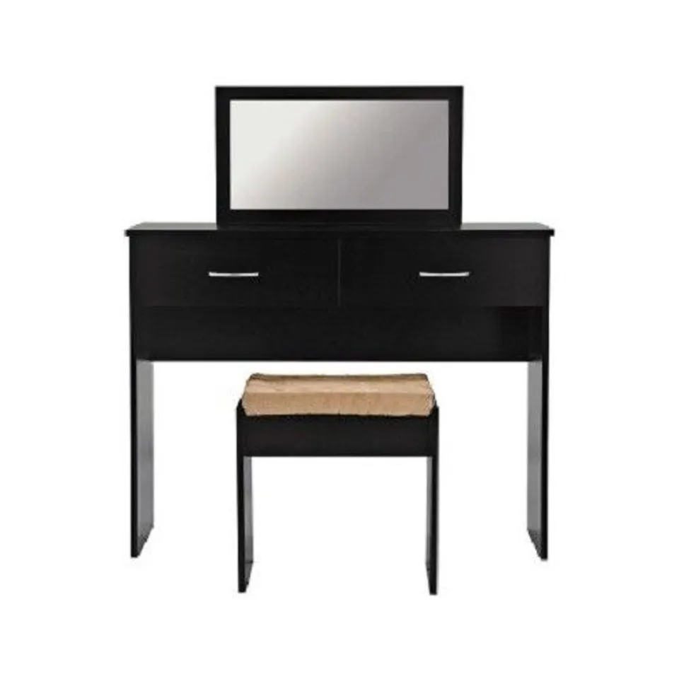 BRAND NEW BOXED CHEVAL DRESSER AND STOOL BLACK