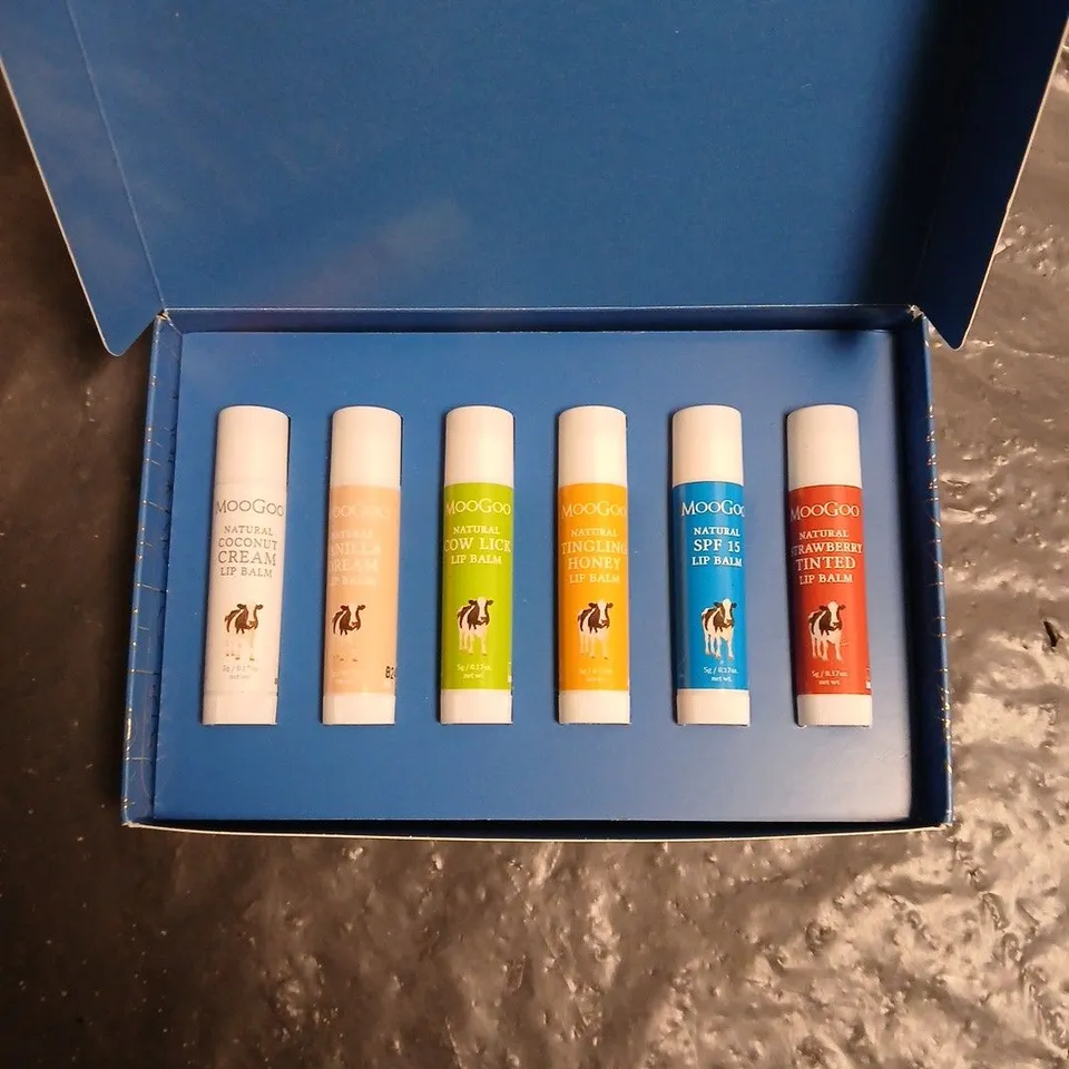 MOOGOO NATURAL LIP BALM GIFT SET – 6 LIP BALMS 