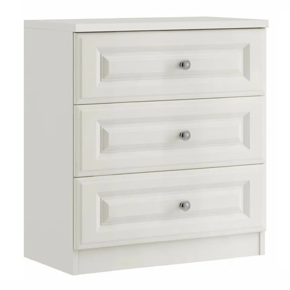 BOXED 3-DRAWER CHEST OF DRAWERS (1 BOX)