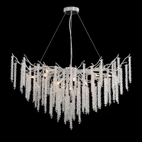 BOXED ECKHARDT MODERN CHANDELIER CRYSTAL LIGHT, LUXURY CRYSTAL PENDANT LIGHT, DIMMABLE ROUND CRYSTAL PENDANT