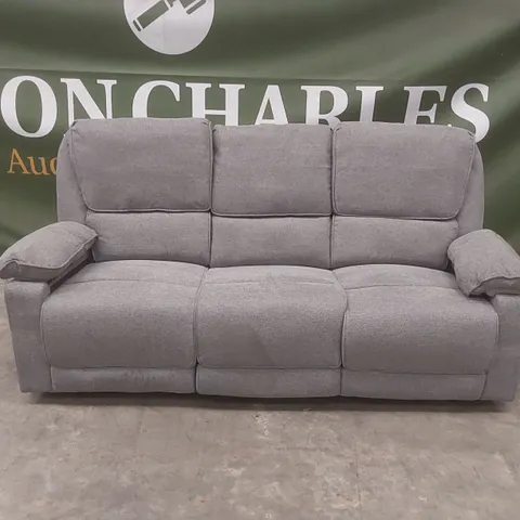 QUALITY DESIGNER SYDNEY 3 SEATER LATCH RECLINER IN GREY