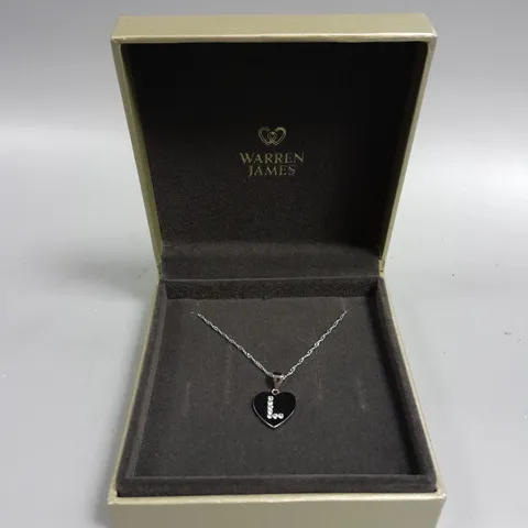 WARREN JAMES PERSONALISED HEART PENDANT EARRINGS