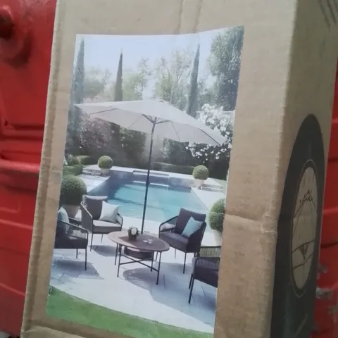 BOXED KEPLIN TILTING GARDEN PARASOL CREAM