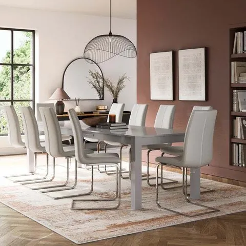BOXED HARLINGTON EXTENDING DINING TABLE GREY