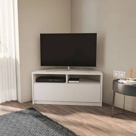 BOXED DROSKYN CORNER TV STAND FOR TVS UP TO 43" (1 BOX)