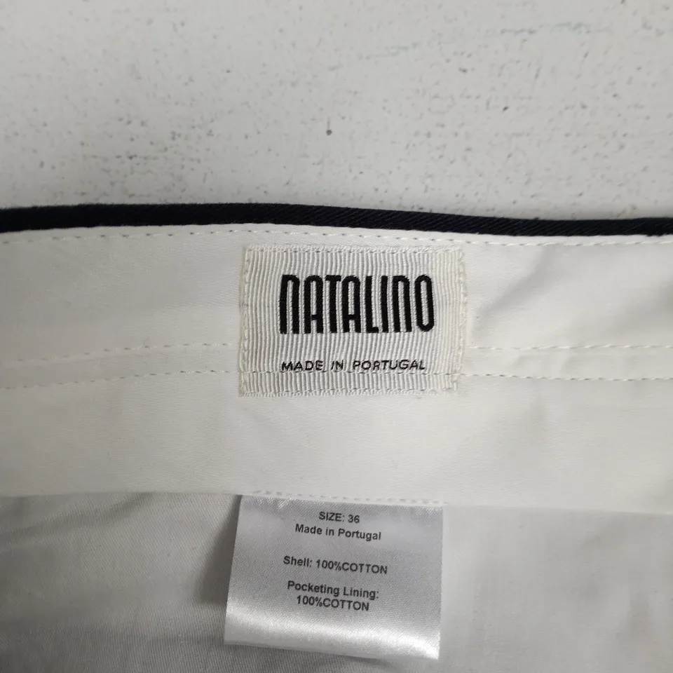 NATALINO NAVY COTTON TROUSERS – SIZE 36, MADE IN PORTUGAL