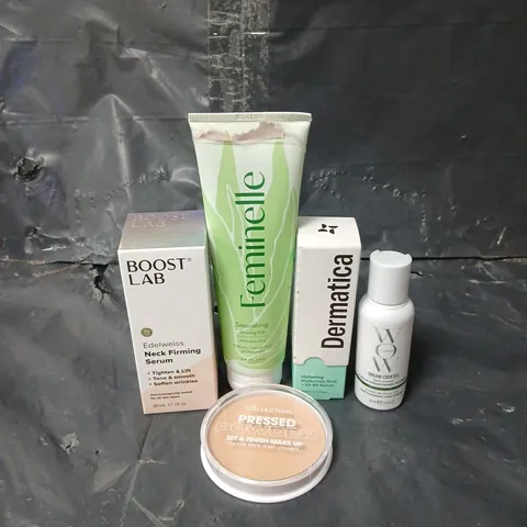 APPROXIMATEY 20 ASSORTED HEALTH AND BEAUTY PRODUCTS TO INCLUDE BOOST LAB, FEMINELLE SHAVE GEL AND COLLECTION PRESSED POWDER FOUNDATION