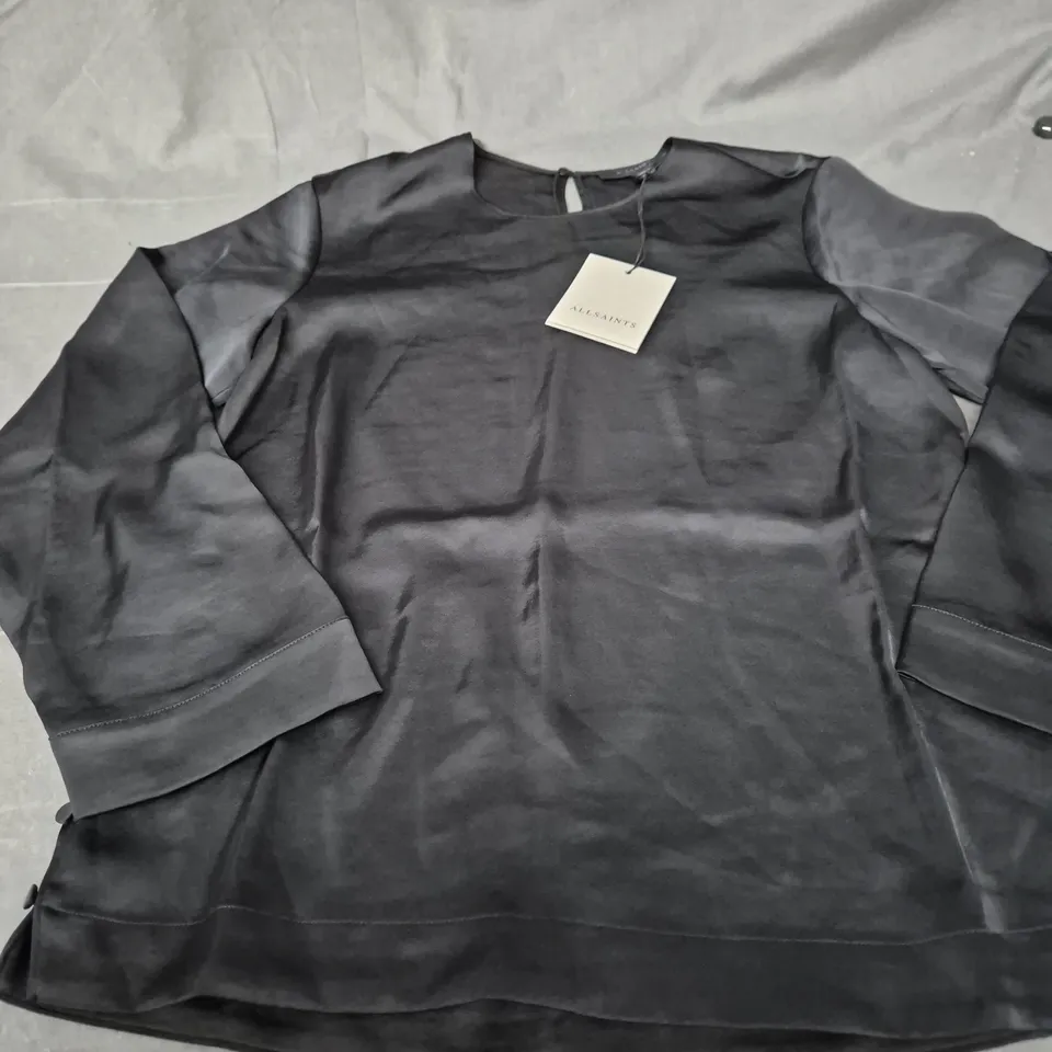 ALLSAINTS LEANNE TOP – BLACK – UK 8 (US 4)