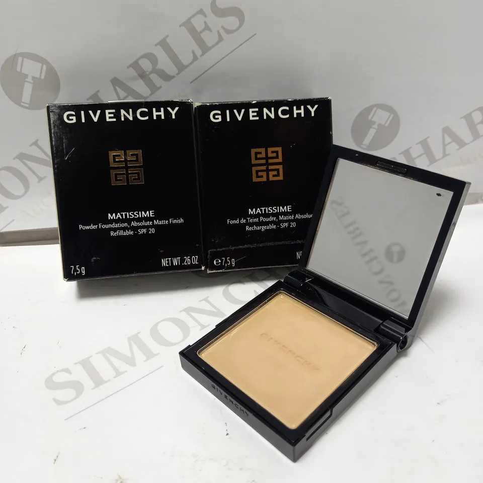 LOT OF 2 GIVENCHY MATTISSIME POWDER FOUNDATION - 18 MAT COPPER 