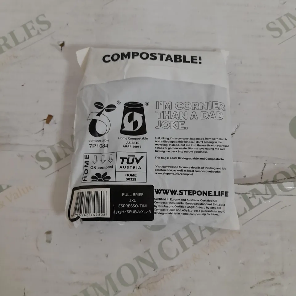 SEALED STEPONE FULL BRIEF 2XL ESPRESSO TINI 