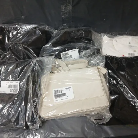 APPROXIMATELY 15 ASSORTED BAGGED CLOTHING ITEMS IN VARIOUS SIZES, COLOURS & STYLES TO INCLUDE STELLA, DANNI MINOGUE, RUTH LANGSFORD, ETC
