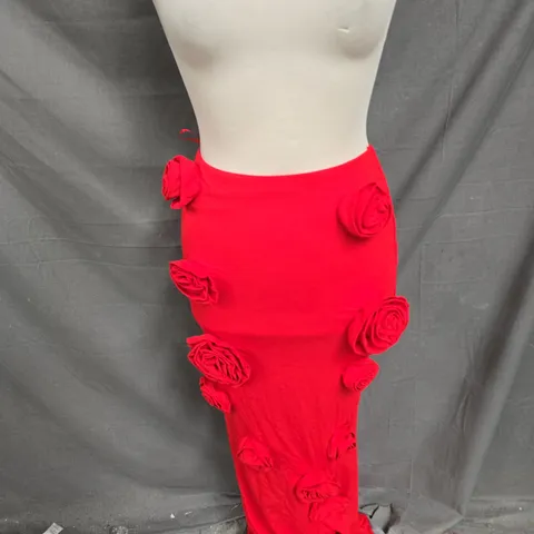 WANDERDOLL POSIE MAXI SKIRT IN RED SIZE M