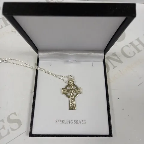 ALEXANDER CASTLE SILVER CELTIC CROSS NECKLACE