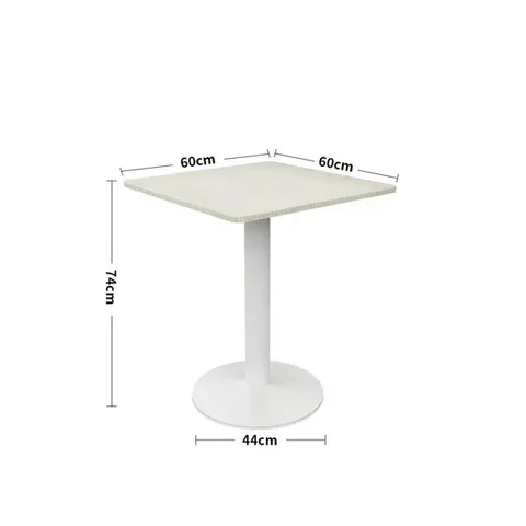 BOXED MILINI 59 L X 59 W DINING TABLE - WHITE