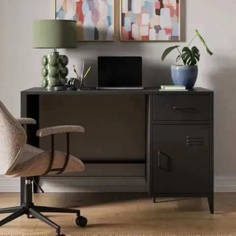 BOXED HELGA METAL DESK - BLACK (1 BOX)