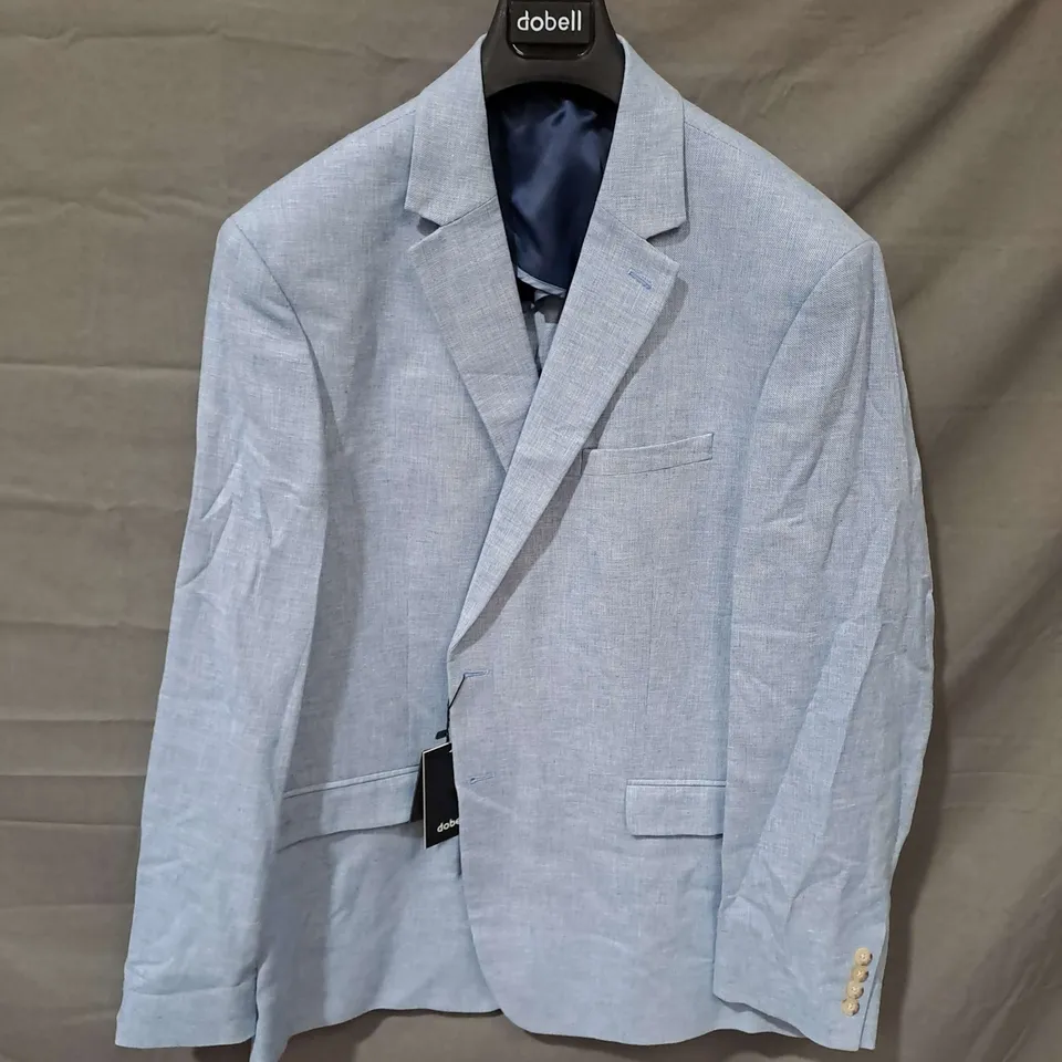DOBELL SUIT JACKET IN LIGHT BLUE LINEN SIZE 50R