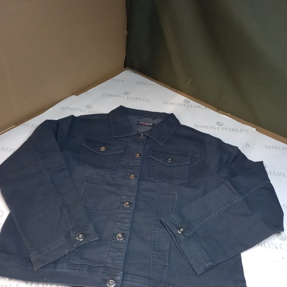 BLACK KURT MULLER DENIM JACKET SIZE 20